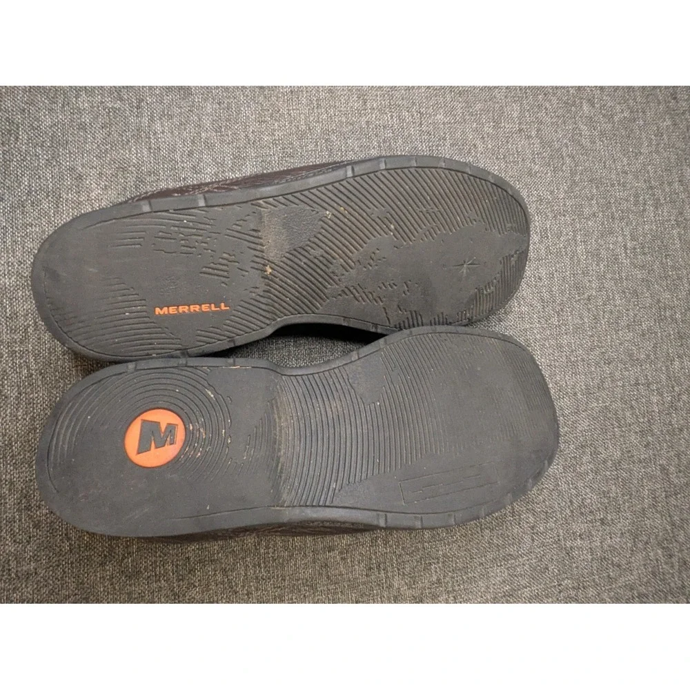 Merrell World Legend Shoes Mens Size 14 Slip On Brown Pebbled Leather Comfort